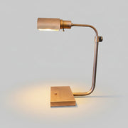 Industrial Brass Finished Adjustable Banker Desk Lamp