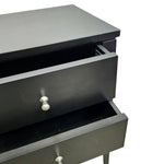John Lewis Contemporary Black Wood Two-Drawer Nightstand