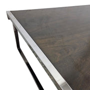 Room & Board Low-Profile Dark Wood Rectangular Coffee Table