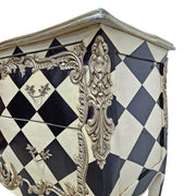 Bold Harlequin Monochrome Baroque Style Chest of Drawers