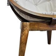 Home Centre Shai Solid Wood Barrel Accent Chair