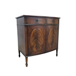 Vintage Style Elegant Bowfront Wooden Cabinet