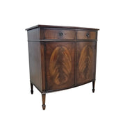 Vintage Style Elegant Bowfront Wooden Cabinet