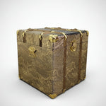 Elegant Paisley Embossed Aluminium and MDF Storage Trunk