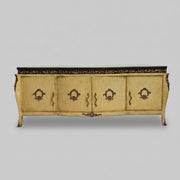 Ornate Baroque Style Gilded Cream Four Door Credenza Sideboard