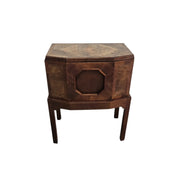 19th Century Marquetry Octagonal Cellarette on Stand
