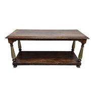 Rustic Two-Tier Hand-Finished Console Table