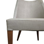 Mid-Century Modern Upholstered Dining Chair with Tapered Wooden Legs