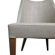 Mid-Century Modern Upholstered Dining Chair with Tapered Wooden Legs