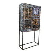 THE One Retro Glam Distressed Mirrored Glass Drinks Cabinet