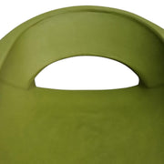 Postmodern Space Age Green Leather Ring Accent Chair
