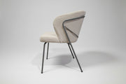 Ebarza Signature Contoured Dining Chair in Sand Upholstery