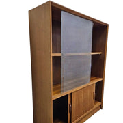 Mid-Century Modern Teak Display Cabinet with Sliding Glass