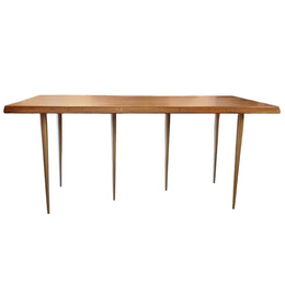 Sleek High Dining Table with Tapered Legs