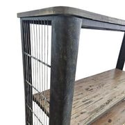 Industrial Iron & Reclaimed Wood 3-Tier Console