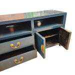 Midnight Azure Oriental Style Media Console