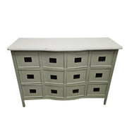 Vintage Farmhouse 12-Drawer Apothecary Bow-Front Chest