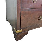 Vintage-Inspired Campaign Style Solid Wood Nightstand