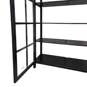 Vintage Black Glass Display Cabinet