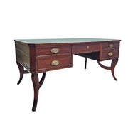 Elegant Antique-Style Mahogany Partner's Writing Desk