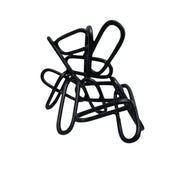 Abstract Wrought Iron Interlocking Loop Black Tabletop Sculpture