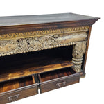 Rajasthani Ornate Hand Carved Solid Wood Credenza Sideboard