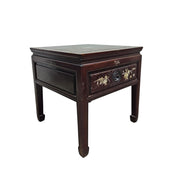 Elegant Rosewood Side Table with Mother-of-Pearl Inlay
