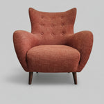 Article Mod Mid-Century Rust Brown Fabric Lounge Armchair