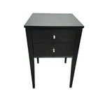 John Lewis Contemporary Black Wood Two-Drawer Nightstand