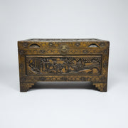 Stately Chinese Hand Carved Camphor Wood Storage Trunk