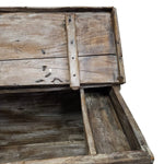 Rustic Reclaimed Wood Storage Trunk with Iron Detailing