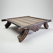 Hand-Carved Antique Style Low Profile Coffee Table