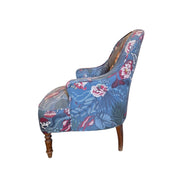 Vintage Upholstered Accent Armchair in Botanical Print