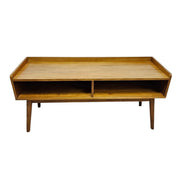 West Elm Mid-Century Modern Wooden Open Shelf Media Console