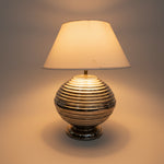 Marina Home Retro Ribbed Silver Metal Table Lamp