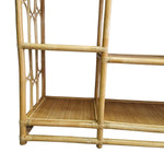 Bohemian Rattan and Woven Cane Triple Arch Large Display Shelf