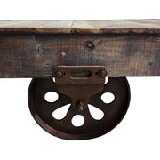 Industrial Reclaimed Timber Factory Cart Coffee Table by KARE