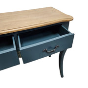 Elegant Teal French Provincial Console Table