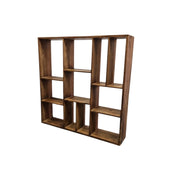 Marina Home Rustic Style Square Multi Compartment Wooden Wall Unit Shelf