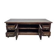 Elegant Marina Homes Wooden Media Console with Glass Doors