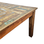 Rustic Parquet Reclaimed Wood Dining Table