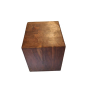 Marina Home Solid Wood Cube Accent Table