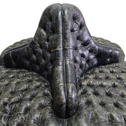 Marina Home Grand Chesterfield Tufted Leather Borne Settee