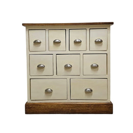 Rustic Apothecary-Style Nine-Drawer Multi-Storage Chest