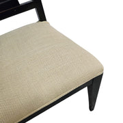 Classic Onyx Vase-Back Dining Chair with Sand Upholstery
