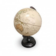 Vintage Style Cream Desktop Globe with Bronzed Meridian and Base
