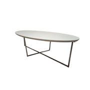 White Oval Coffee Table from Marina Home
