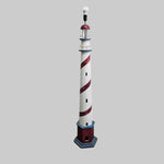 Pan Emirates Retro Mediterranean Nautical Wooden Lighthouse Floor Lamp