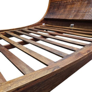 Handcrafted Solid Wood Curved Sleigh Bed Frame