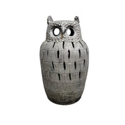 Hand-Textured Ceramic Owl Sculpture Pot